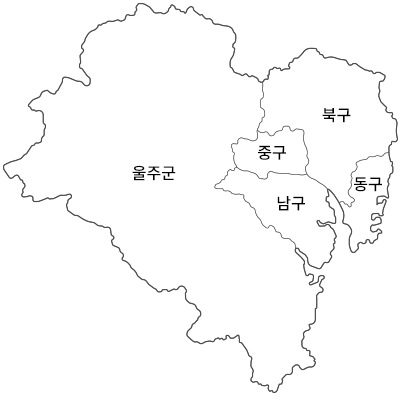 울산 구군지도